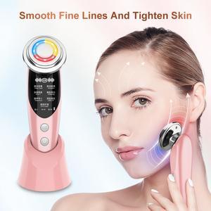 Premium-Importeur für Gesichtsmassage im Haushalt mit doppelseitigem Schrägschnitt-Puff-Set – 7 Modi LED-Therapie