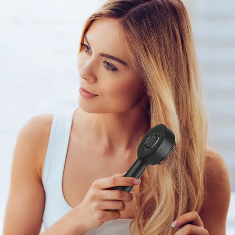 3-in-1-Kopfhautmassagebürste mit Rotlicht – Kabelloser Haaröl-Applikator und Massagekamm, 3 Modi, wiederaufladbar, IPX7-wasserdicht