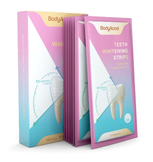Teeth Whitening Strips - Peroxide-Free, Safe for Sensitive Teeth, Professional Deep Stain Removal