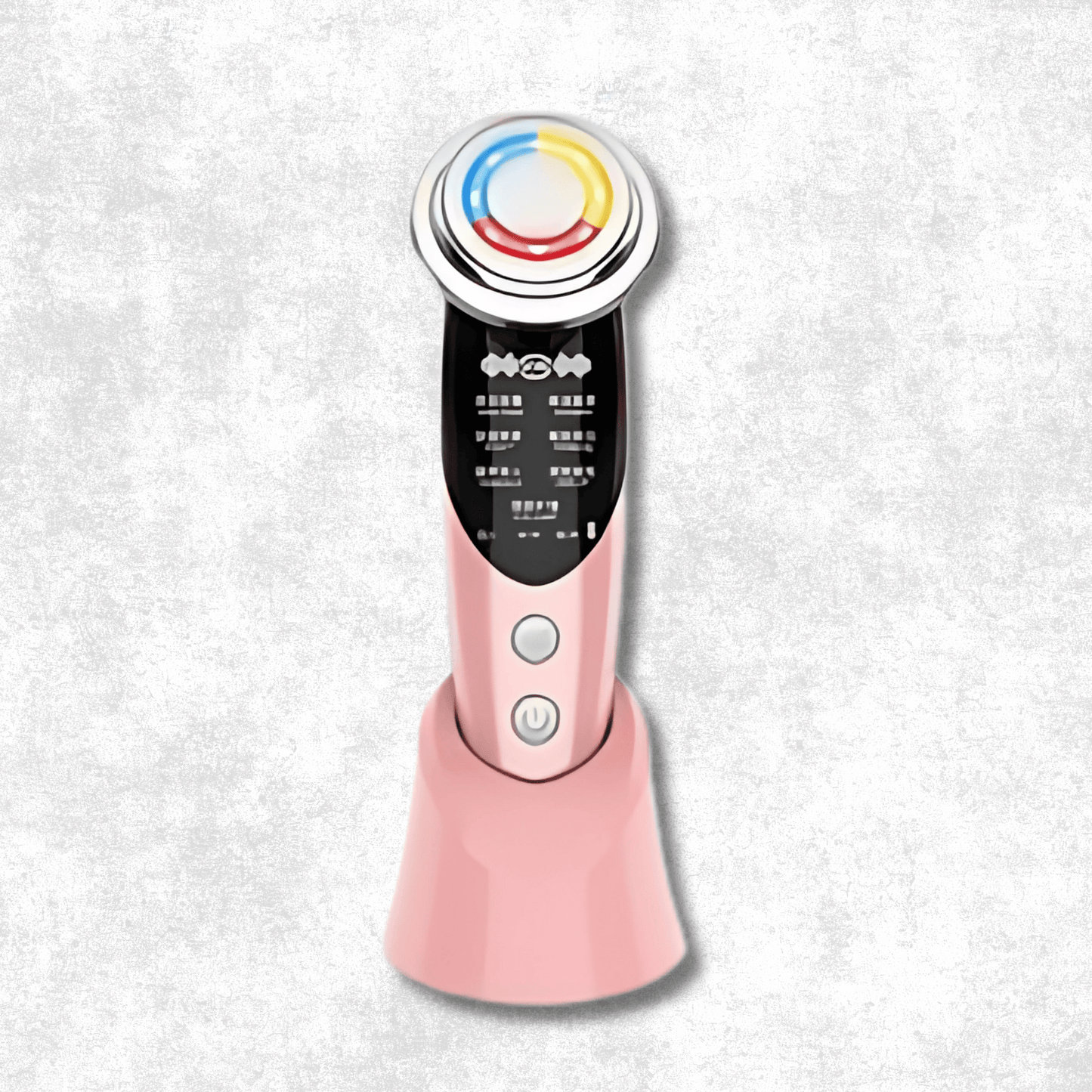 Premium-Importeur für Gesichtsmassage im Haushalt mit doppelseitigem Schrägschnitt-Puff-Set – 7 Modi LED-Therapie