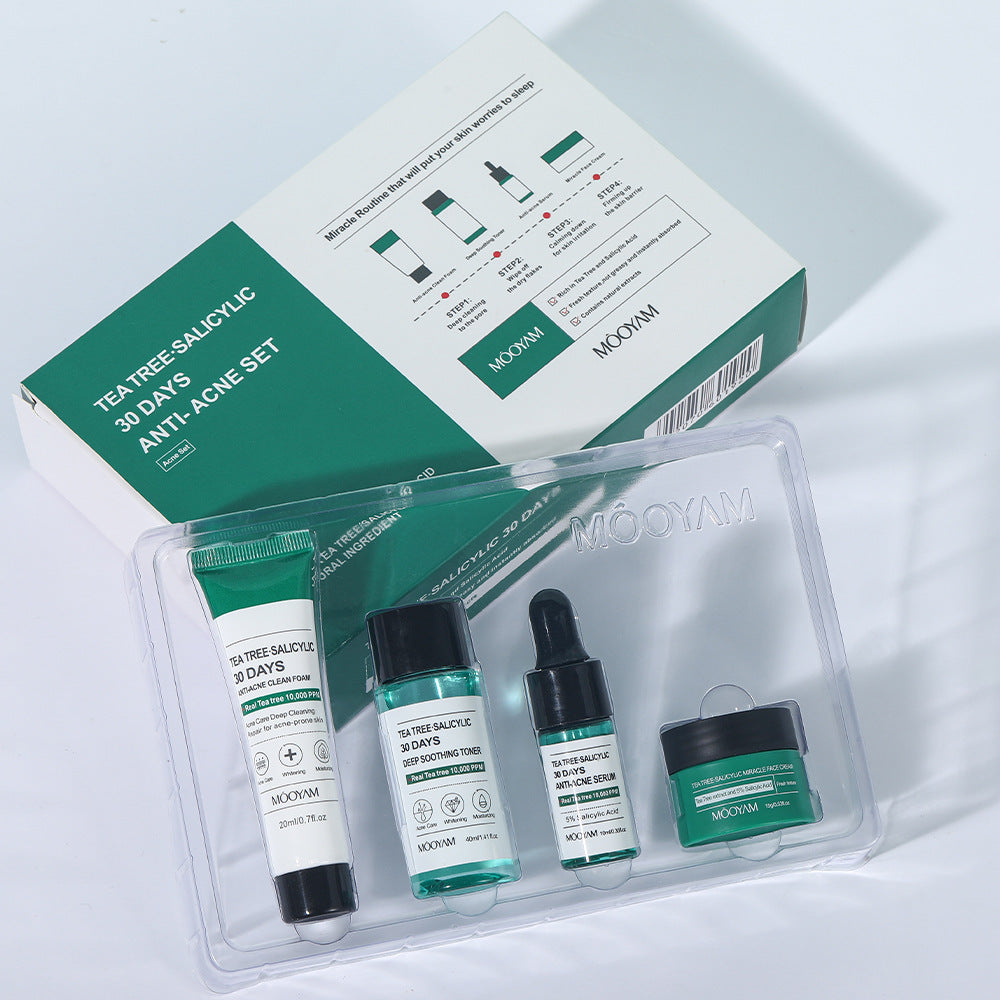 Tea Tree Acne Treatment Set – Deep Cleansing & Pore Refining Skin Care Kit