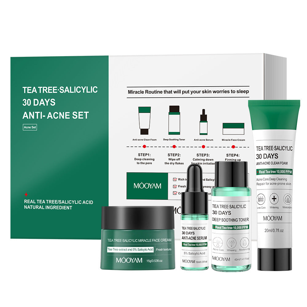 Tea Tree Acne Treatment Set – Deep Cleansing & Pore Refining Skin Care Kit