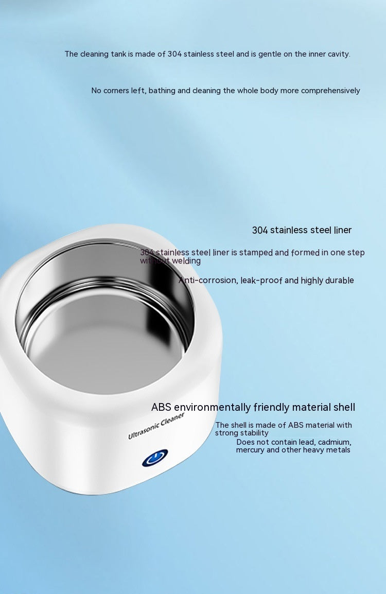 Mini Ultrasonic Denture Cleaner – Portable Tooth Socket Washing Machine