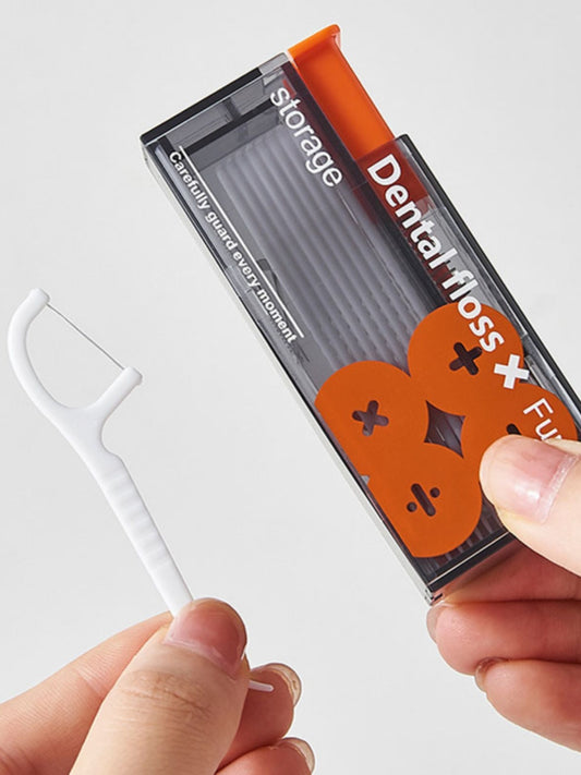 Tragbare automatische Zahnseide-Aufbewahrungsbox – Drücken Sie den Pop-up-Spender mit Zahnseide-Sticks
