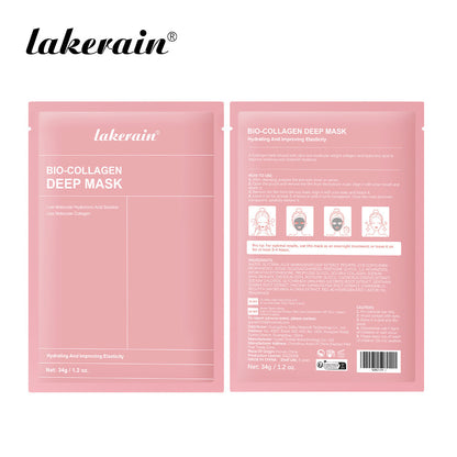 Lakerain Collagen-Gesichtsmasken – Feuchtigkeitsspendende und aufhellende Hydrogel-Nachtmaske (34 g, 4 Stück)