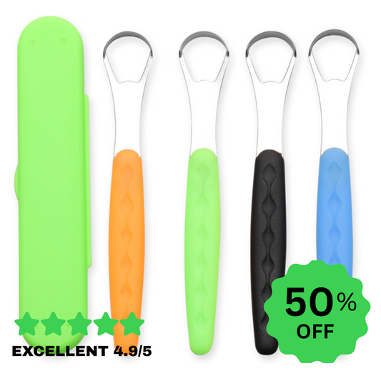 Stainless Steel Tongue Scraper Set – Deep Cleaning for Fresh Breath
