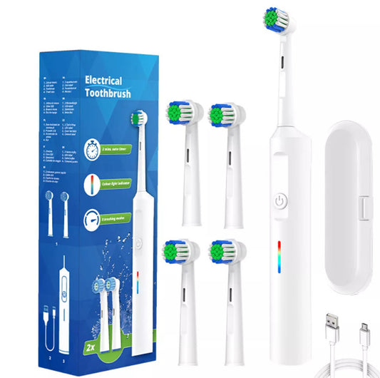 Smart Electric Toothbrush – Rechargeable, Rotating Brush, 5 Modes & Timer