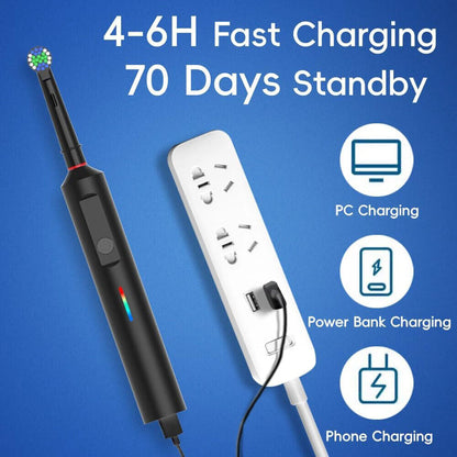 Smart Electric Toothbrush – Rechargeable, Rotating Brush, 5 Modes & Timer