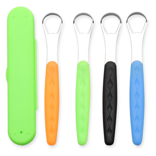 Stainless Steel Tongue Scraper Set – Deep Cleaning for Fresh Breath